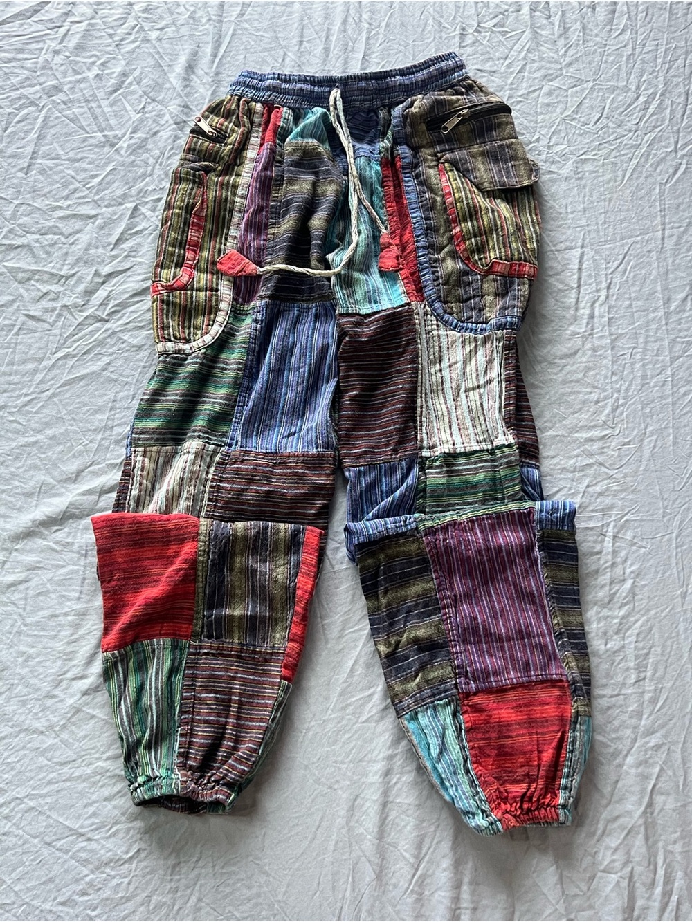 Kathmandu Patchwork Stripe Joggers - Multicolor Mix